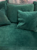 Green velvet turkish floor sofa