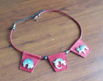 NECKLACE Southwestern/Native American inspired/silver buffalo lizard
