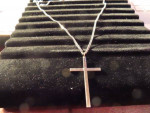 Silver cross 2" on 24" chain