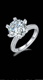 Sparkly 5 carat moissanite engagement ring!
