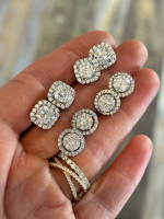 2 carat Lab grown DIAMOND earrings!
