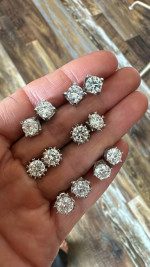 2 carat Lab grown DIAMOND earrings!