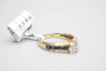 14k Yellow Gold Promise Ring w/Clear and Blue Topaz Gem (Size 6 1/2)