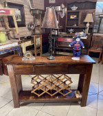 Rustic Sofa-Entryway-Tv Stand Table with Drawer and Shelf