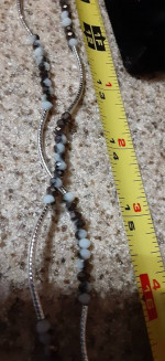 Silver Tone Beaded Long Necklace Jewelry