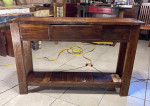 Rustic Sofa-Entryway-Tv Stand Table with Drawer and Shelf