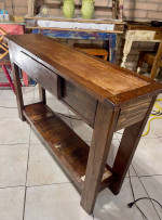 Rustic Sofa-Entryway-Tv Stand Table with Drawer and Shelf