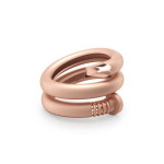 14k Solid Gold Satin Nail Ring