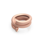 14k Solid Gold Satin Nail Ring