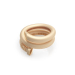 14k Solid Gold Satin Nail Ring