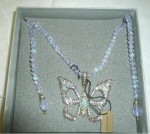 Heidi Daus Monarch Magic Butterfly Pendant Beaded Necklace