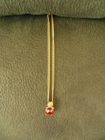 LAB MADE ORANGE SAPPHIRE NECKLACE SET IN 925 STERLING  SILVER