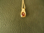 LAB MADE ORANGE SAPPHIRE NECKLACE SET IN 925 STERLING  SILVER