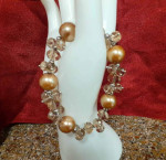 Golden Sparkly Bead Bracelet
