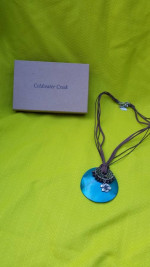 Coldwater Creek Charms and Turquoise Mother of Pearl Pendant Necklace