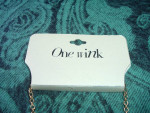 One Wink 28 inch Goldtone Necklace w/ Faux Pearl Tassel Pendant New