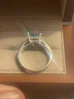 Blue topaz diamond engagement ring for sale