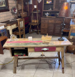 Rustic Desk-Sofa Table-Entryway Table with Drawer & Shelf