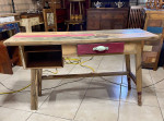 Rustic Desk-Sofa Table-Entryway Table with Drawer & Shelf