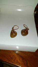 Amber Copper Earrings