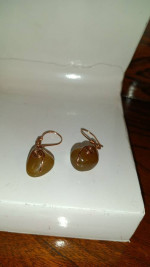 Amber Copper Earrings