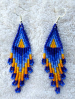 Earrings: Colorful, beaded, Colombian
