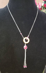 Ruby Necklace with Velvet box
