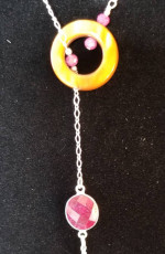 Ruby Necklace with Velvet box