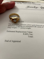 Gold band / diamond ring