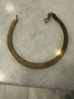14kt Italian gold herringbone bracelet