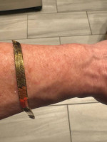 14kt Italian gold herringbone bracelet