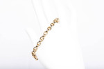 Ladies 14k Yellow Gold Rolo Link Style Bracelet Size 6.75"