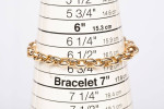 Ladies 14k Yellow Gold Rolo Link Style Bracelet Size 6.75"