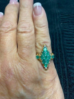 Emerald Ring set in Sterling Silver