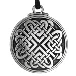 Pewter Brooch with Celtic Love Knot Heart Pattern