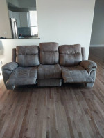 Couch Sofa new, dual recliner