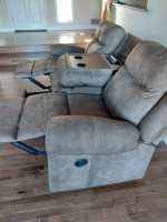 Couch Sofa new, dual recliner