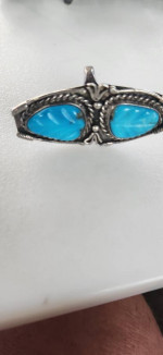 Turquoise & Silver Squash Necklace & 2-Rings