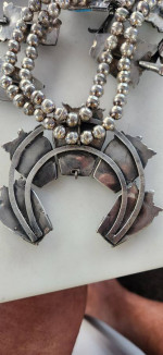 Turquoise & Silver Squash Necklace & 2-Rings