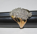 DIAMOND 1CT CLUSTER RING LADIES 7 1/2