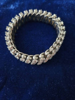 rhinestone and metal stretch bracelet