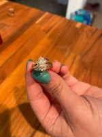Stunning pear shaped engagement ring