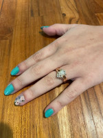 Stunning pear shaped engagement ring