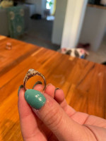 Stunning pear shaped engagement ring