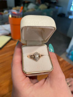 Stunning pear shaped engagement ring