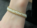Beautiful 14K Gold and Freshwater Pearl Bracelet
