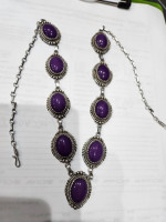 Sterling Silver/Sugalite gemstone necklace