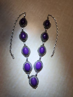 Sterling Silver/Sugalite gemstone necklace