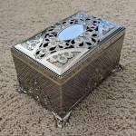 Things Remembered & Swarovski Crystal silver clad musical jewelry box
