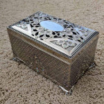 Things Remembered & Swarovski Crystal silver clad musical jewelry box
